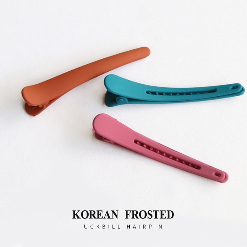 磨砂鴨嘴髮夾 韓國ins 磨砂髮夾 壓克力髮夾 簡約髮夾 鴨嘴夾 邊夾 一字夾 劉海夾 韓版髮夾 髮夾【MF0112】-細節圖3