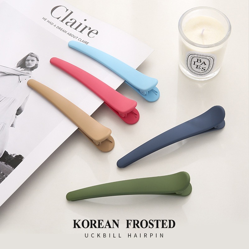 磨砂鴨嘴髮夾 韓國ins 磨砂髮夾 壓克力髮夾 簡約髮夾 鴨嘴夾 邊夾 一字夾 劉海夾 韓版髮夾 髮夾【MF0112】-細節圖4