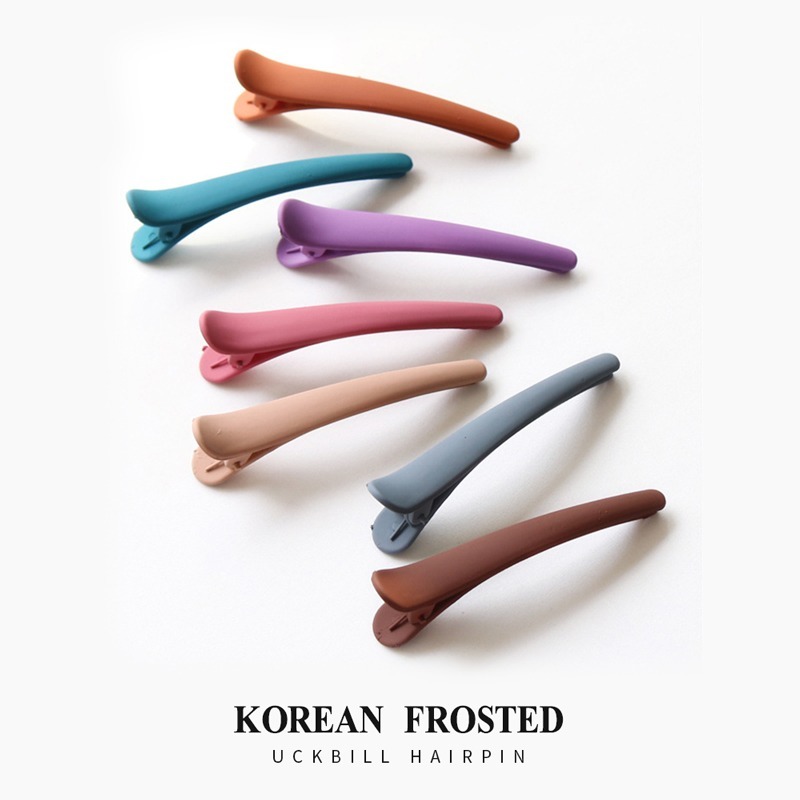 磨砂鴨嘴髮夾 韓國ins 磨砂髮夾 壓克力髮夾 簡約髮夾 鴨嘴夾 邊夾 一字夾 劉海夾 韓版髮夾 髮夾【MF0112】-細節圖5