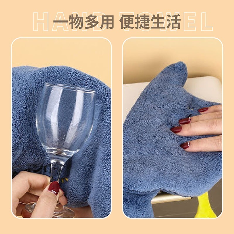 造型擦手巾 樹懶 怪獸 擦手巾 珊瑚絨擦手巾 可愛擦手巾 鴨子擦手巾 毛巾 抹布 吸水毛巾 加厚擦手巾【WY0141】-細節圖4