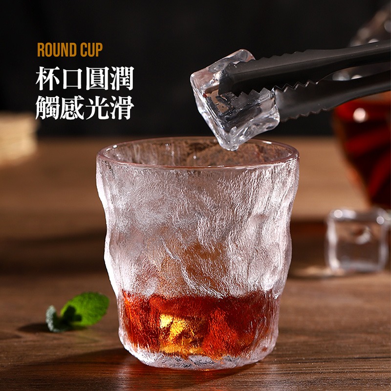 冰川玻璃杯日式 玻璃杯 威士忌杯 水晶玻璃杯 玻璃杯 杯子 水杯 金邊玻璃杯 日式玻璃杯【CC0213】-細節圖5