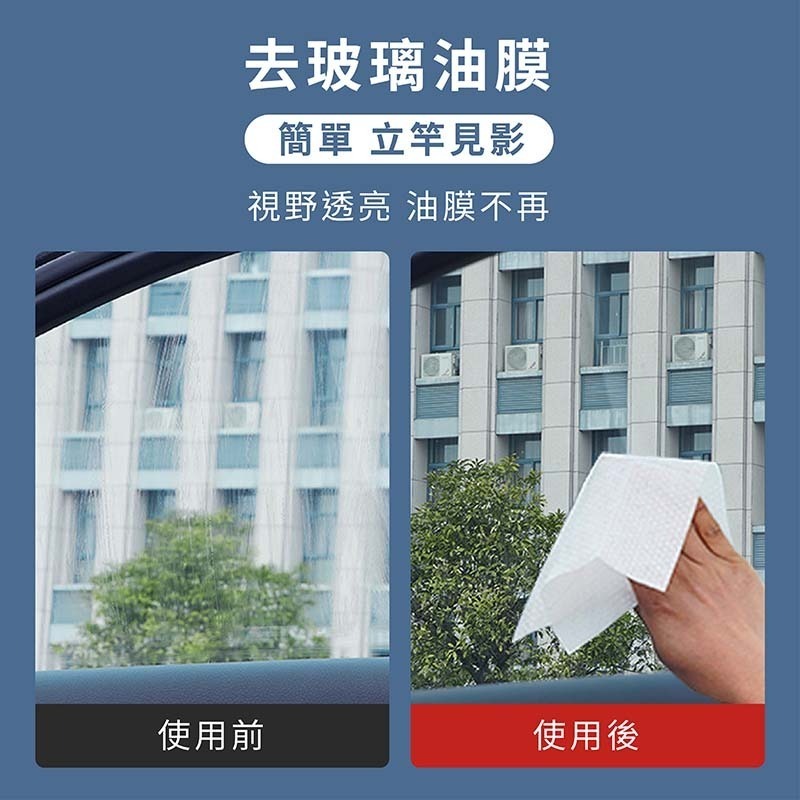 車用清潔濕巾 玻璃濕紙巾 油膜去污濕巾 清潔濕紙巾 汽車除油膜 擦玻璃 防眩光 去油紙巾 濕紙巾【CY0074】-細節圖5