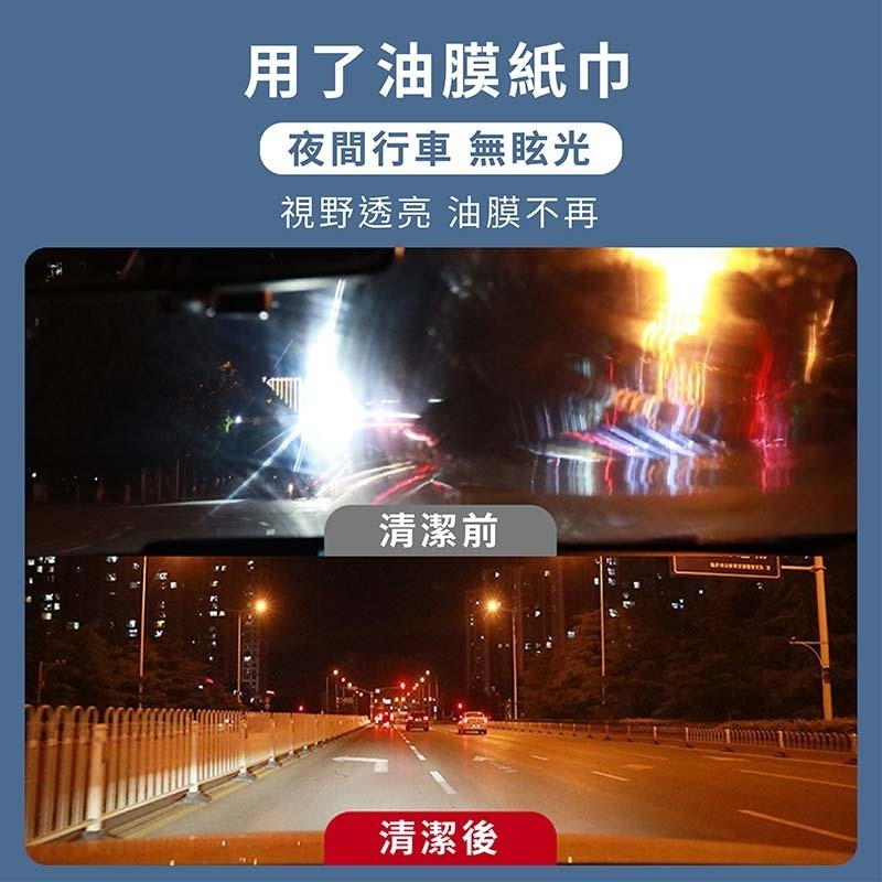 車用清潔濕巾 玻璃濕紙巾 油膜去污濕巾 清潔濕紙巾 汽車除油膜 擦玻璃 防眩光 去油紙巾 濕紙巾【CY0074】-細節圖6