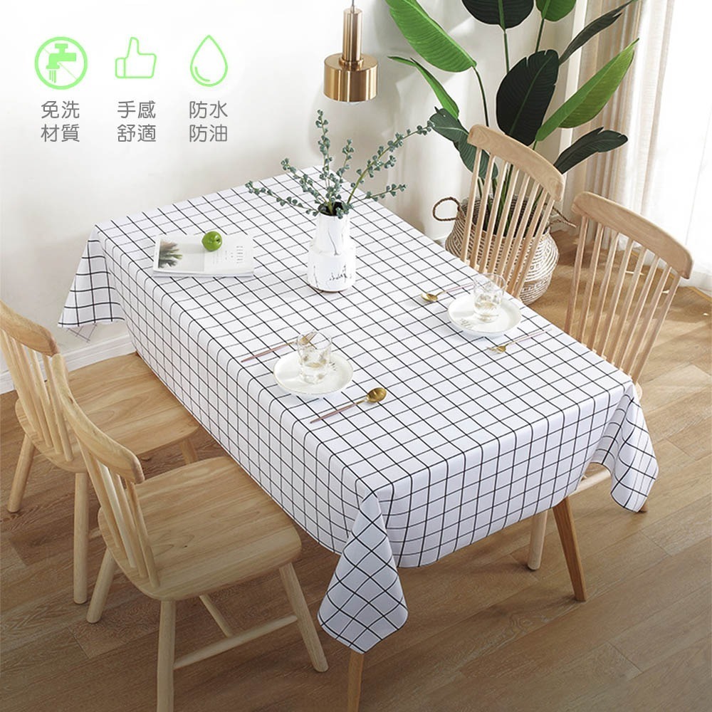 北歐風桌巾 防水防油 格子 餐巾 桌巾 桌墊 隔熱墊 桌布【CC0043】-細節圖7