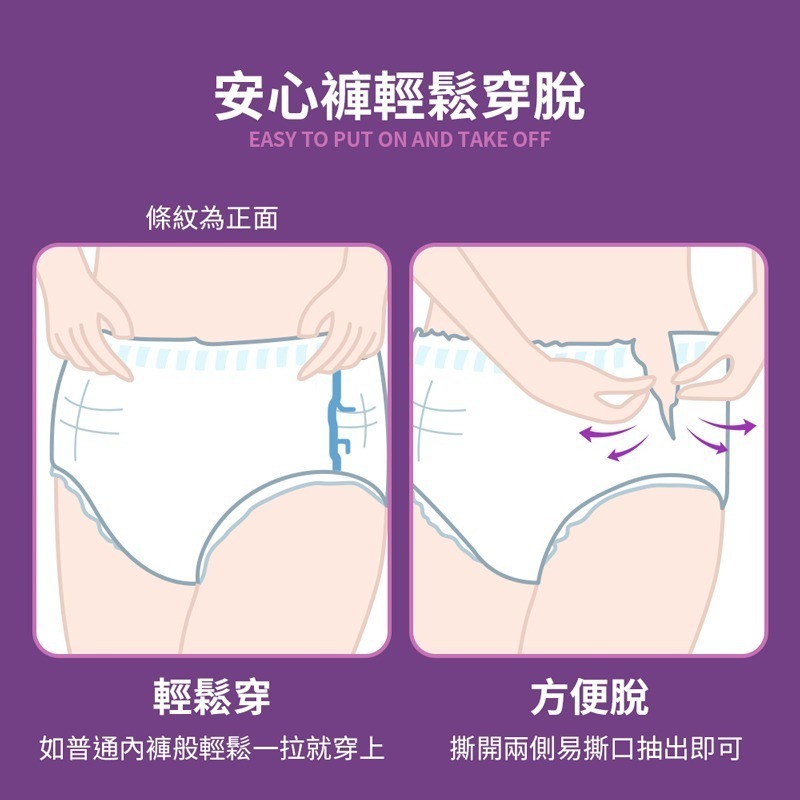 安心褲 一包3片裝 安心褲 衛生棉褲 褲型衛生棉 安睡褲 晚安褲 安心衛生棉 成人褲 衛生棉【FS0092】-細節圖6