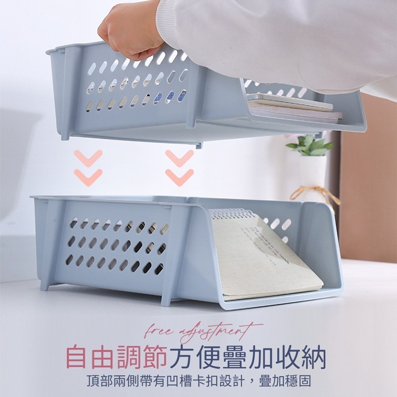 桌上文件收納盒 文件收納盒 可疊加文件盒 辦公室收納 文件架 桌上收納 文件層架 拼裝收納盒【SN0779】-細節圖2