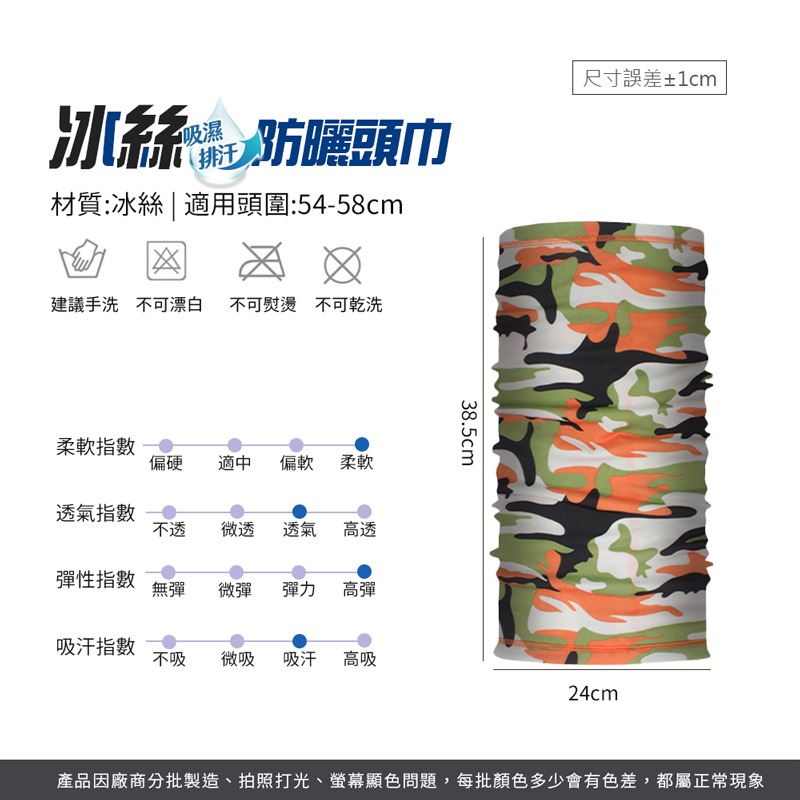 冰絲防曬頭巾 冰絲無痕面罩 夏季防曬 降溫 涼感 透氣 魔術頭巾 防曬面罩 外送必備 涼感面罩 圍脖【HW0080】-細節圖10