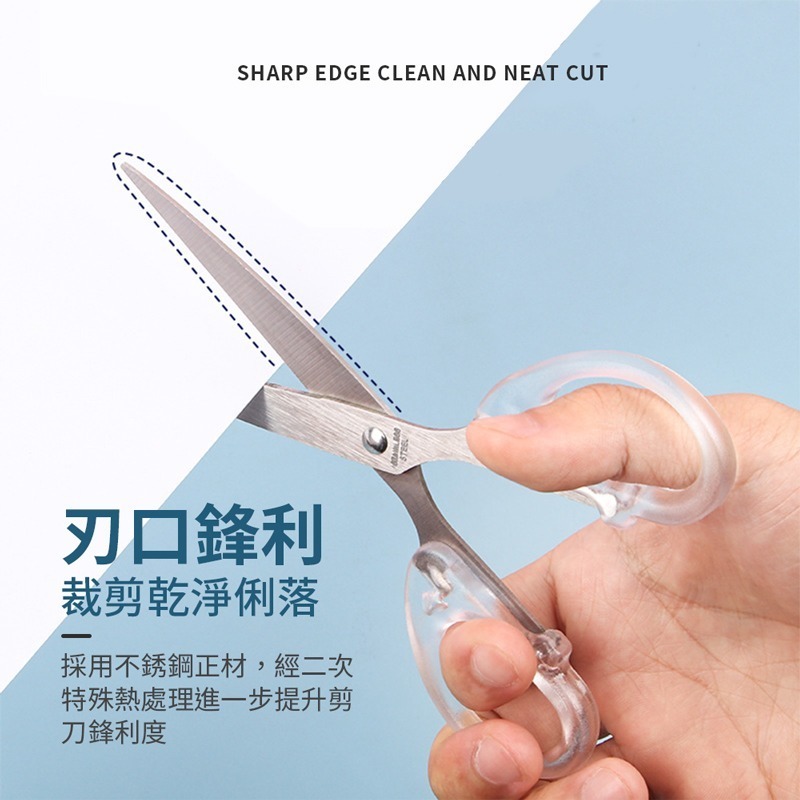 簡約透明剪刀 ins風 磨砂 小剪刀 剪紙 文書剪刀 居家剪刀 無印風 手帳剪刀 文具 辦公室剪刀【WJ0166】-細節圖3