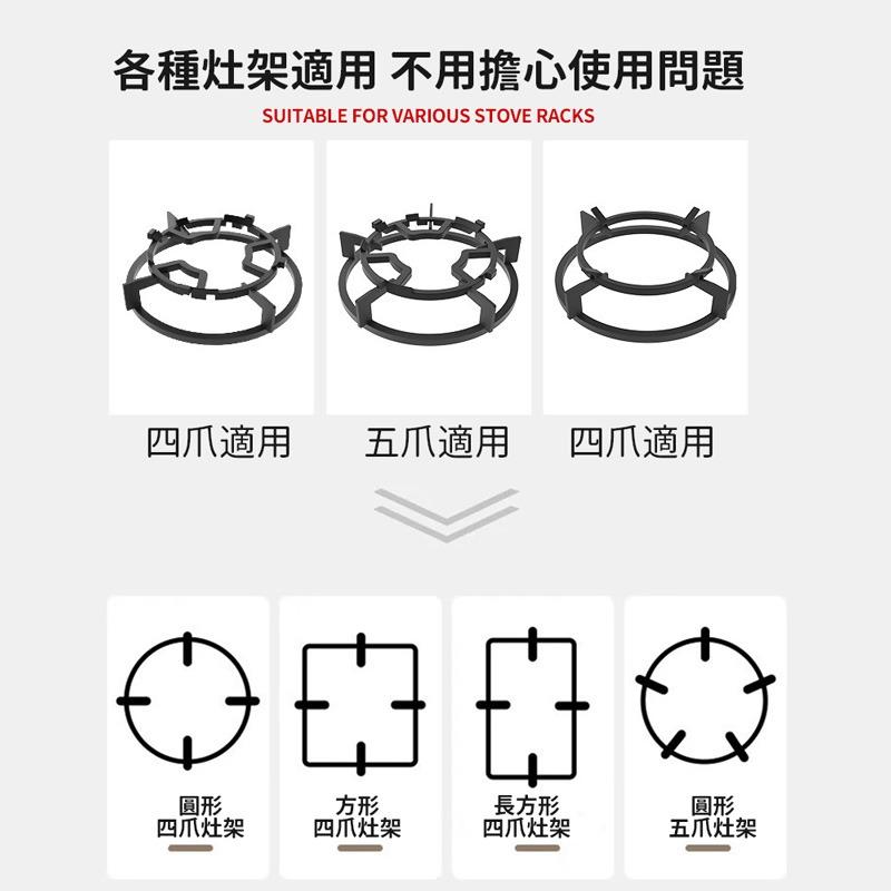 爐具防滑架 不挑鍋具 瓦斯爐架 防滑鍋架 鑄鐵爐架 鍋架 小爐架 炒鍋架 小鍋架 奶鍋架 輔助爐架【CC0559】-細節圖8