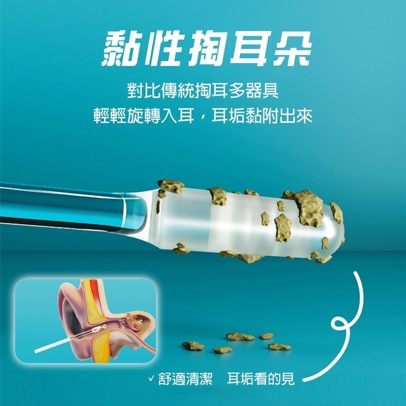黏式掏耳棒 黏耳棒 24支/盒 黏式挖耳棒 耳垢清潔棒 一次性掏耳棒 掏耳神器 掏耳棒 挖耳棒 挖耳 掏耳WS0112-細節圖3
