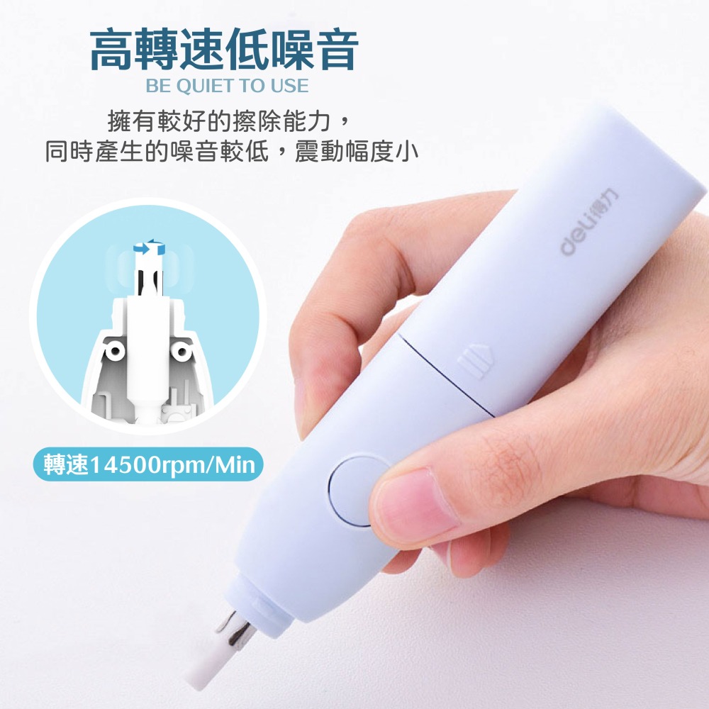電動橡皮擦 橡皮擦 筆握橡皮擦 學生文具 修正用品 省力橡皮擦 素描繪畫必備 橡皮擦替芯【WJ0193】-細節圖3
