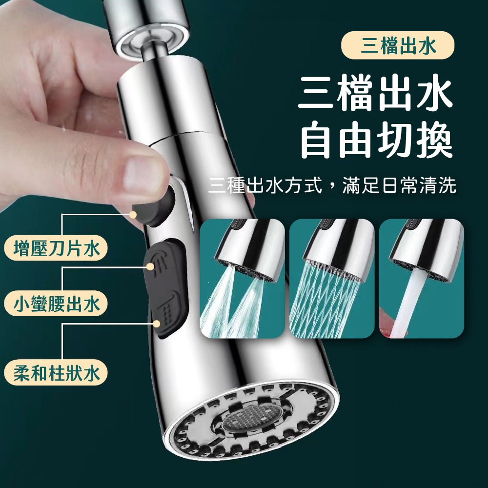 萬向噴頭 噴頭 水龍頭 廚房水龍頭 360度旋轉 增壓水龍頭 水龍頭花灑 水龍頭延伸器 起泡器【WY0246】-細節圖4