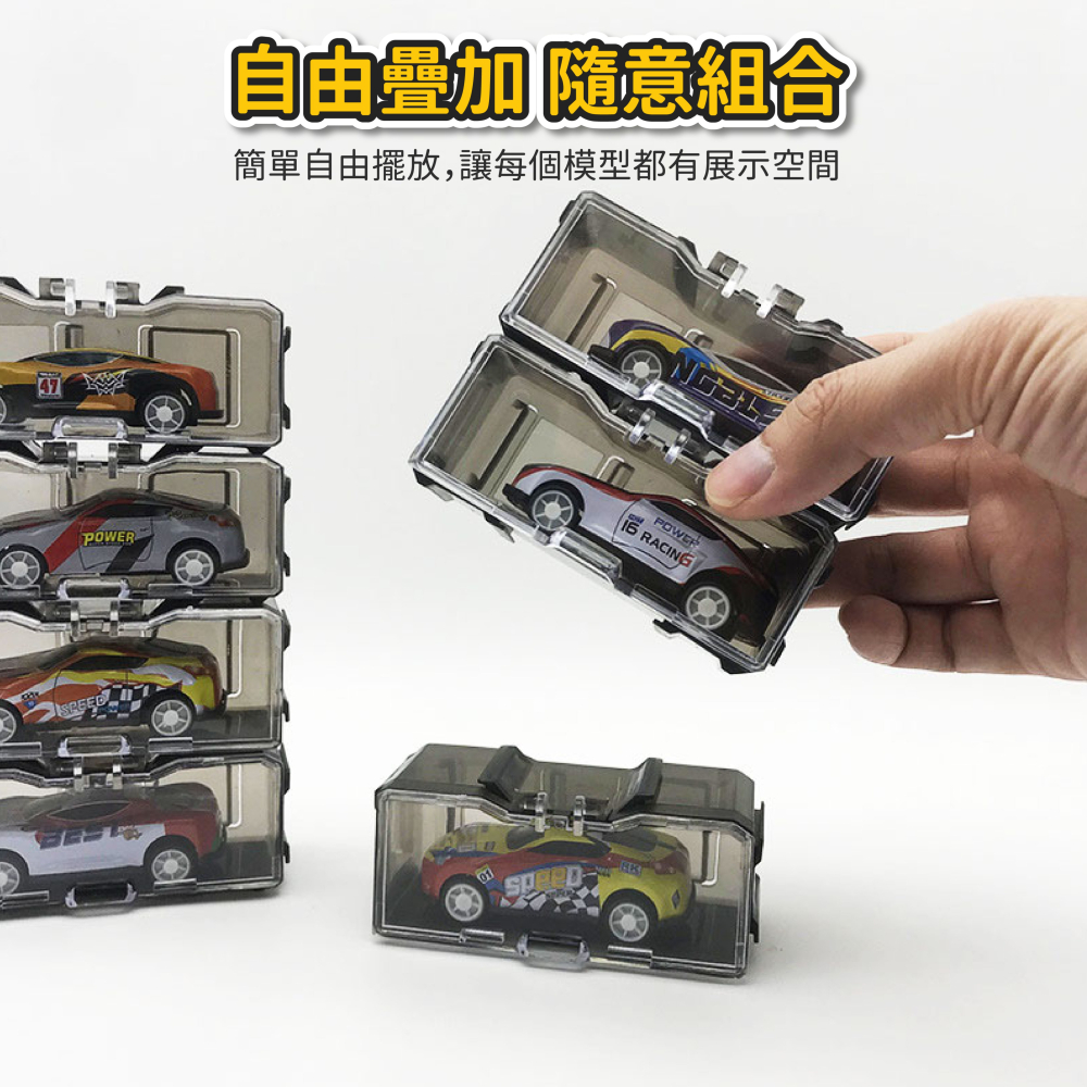 1:64 模型車展示盒 展示盒 收納盒 小汽車展示盒 模型車收納盒 風火輪小汽車 公仔模型展示盒【SN0795】-細節圖2