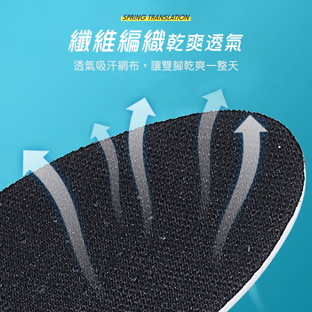 彈簧鞋墊 鞋墊 足弓鞋墊 透氣鞋墊 減壓鞋墊 登山鞋墊 防臭鞋墊 運動鞋墊 緩衝鞋墊 減壓透氣運動鞋墊【FS0110】-細節圖3