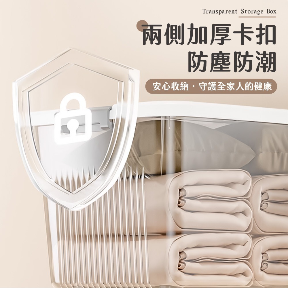透明手提收納箱 無印風 透明整理箱 衣物收納 家居收納 整理箱 透明箱 萬用箱 雜物箱 收納箱 收納【SN0807】-細節圖6