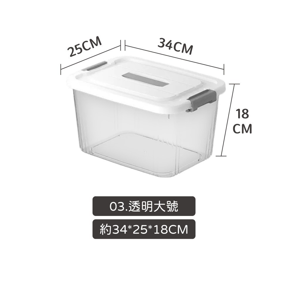 透明手提收納箱 無印風 透明整理箱 衣物收納 家居收納 整理箱 透明箱 萬用箱 雜物箱 收納箱 收納【SN0807】-規格圖8
