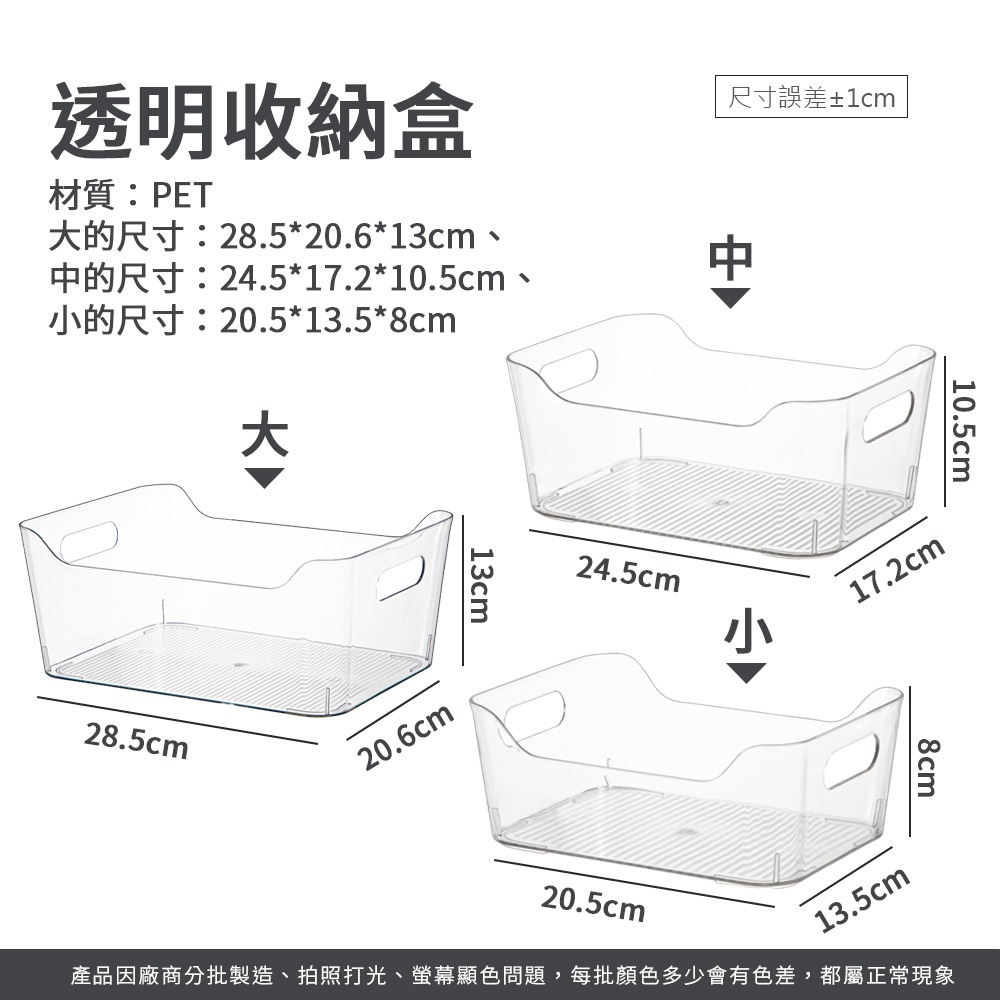 透明收納盒 塑膠籃 收納籃 收納盒 置物盒 塑膠收納籃 冰箱收納 雜物收納 廚房收納 浴室收納 PET【SN0808】-細節圖8