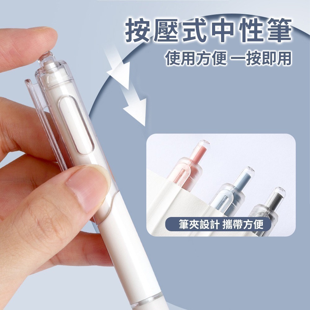 刷題筆 原子筆 小白筆 自動筆 按壓式中性筆 刷題筆速乾 按壓原子筆 黑筆 紅筆 藍筆 0.5mm筆芯【WJ0210】-細節圖3
