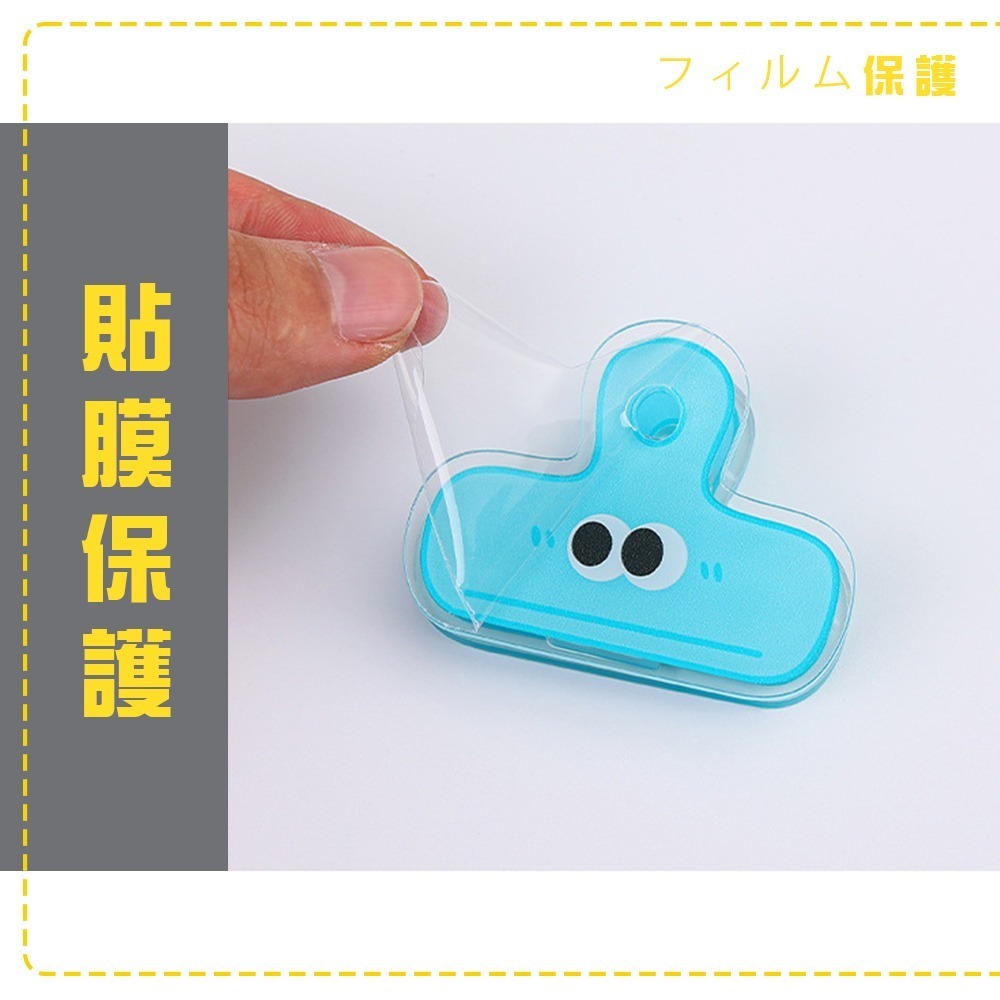 眼睛文件夾 壓克力夾子 可愛卡通便簽夾 長尾夾 資料夾 網格手帳夾 ins風 造型夾 手帳夾 發票夾【WJ0222】-細節圖3