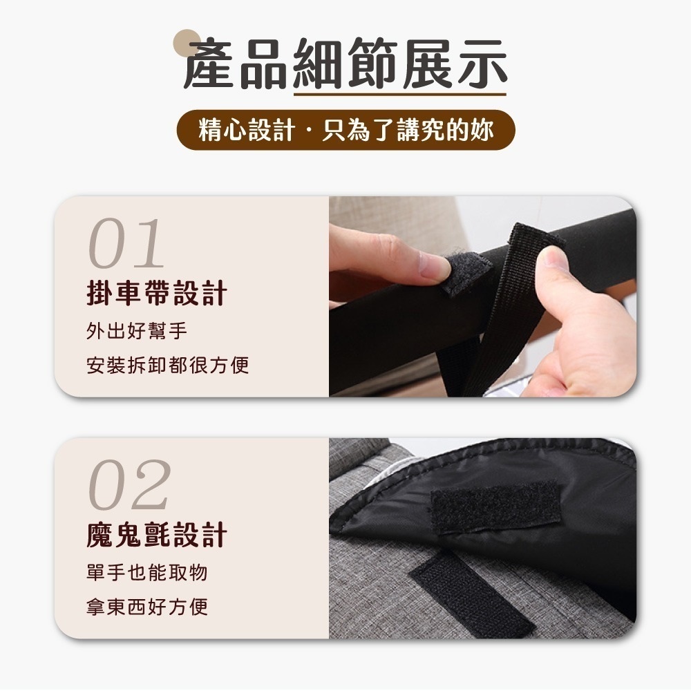 推車袋 韓版爆款 奶瓶包 媽媽包 萬用袋 推車掛袋 推車掛包 推車置物袋 推車收納袋 嬰兒推車配件【SN0825】-細節圖6