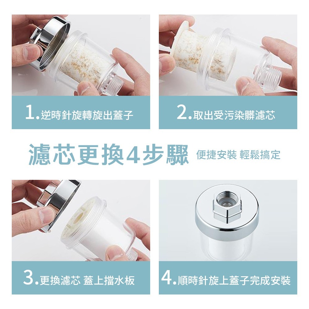 沐浴過濾器 水龍頭過濾器 洗衣機過濾器 前置過濾器 沐浴淨水器 蓮蓬頭過濾器 淋浴過濾器 蓮蓬頭 浴室【WY0260】-細節圖6