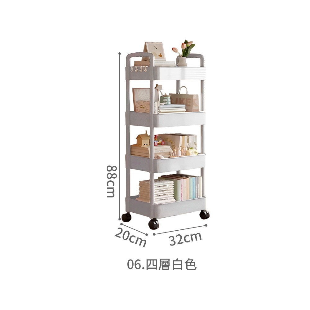 推車置物架 小推車 手推車 置物推車 美容推車 廚房推車 工具車 推車 收納架 收納車 置物架 化妝架【SN0837】-規格圖8