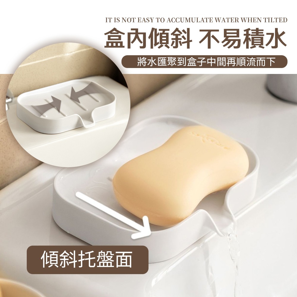 壁掛兩用肥皂瀝水架 肥皂盒 肥皂架 肥皂架 壁掛 香皂盒 香皂瀝水架 皂盒 香皂架 導水 瀝水 排水【WY0264】-細節圖4