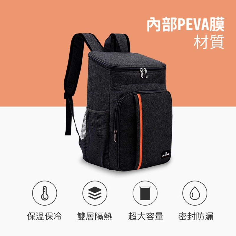 熱銷爆款 雙肩保溫包 保溫袋 鋁箔保冰袋 時尚雙肩保溫包 大容量 防水強鎖溫 雙肩包 保溫 背包式保冷袋【PJ0064】-細節圖3