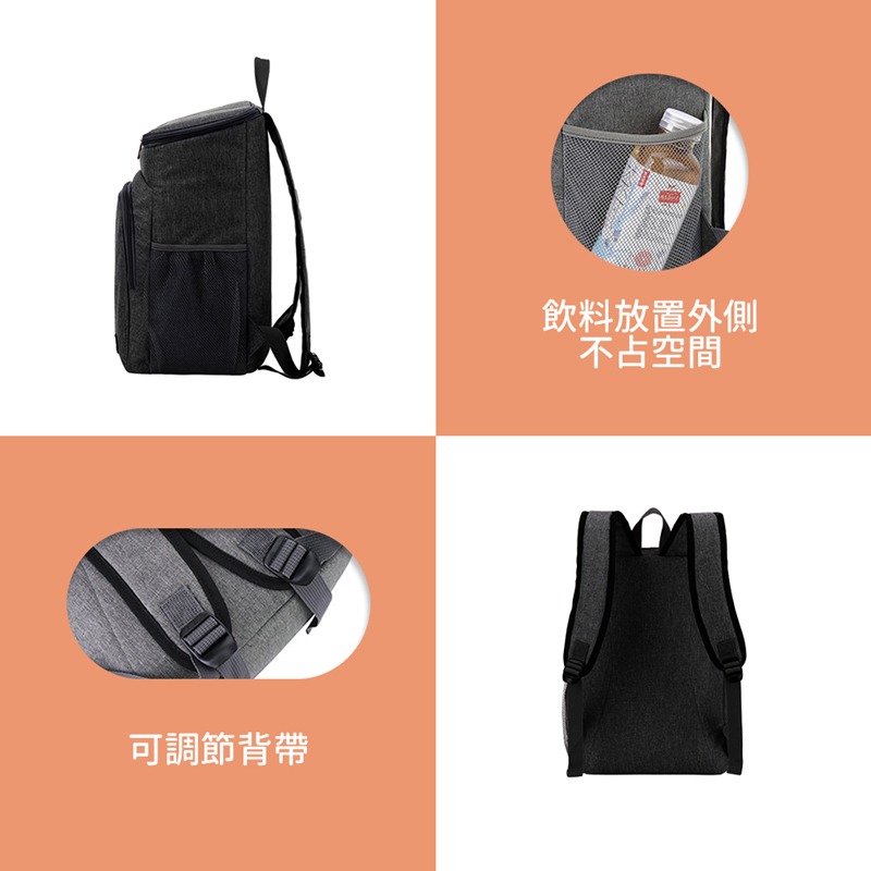 熱銷爆款 雙肩保溫包 保溫袋 鋁箔保冰袋 時尚雙肩保溫包 大容量 防水強鎖溫 雙肩包 保溫 背包式保冷袋【PJ0064】-細節圖7