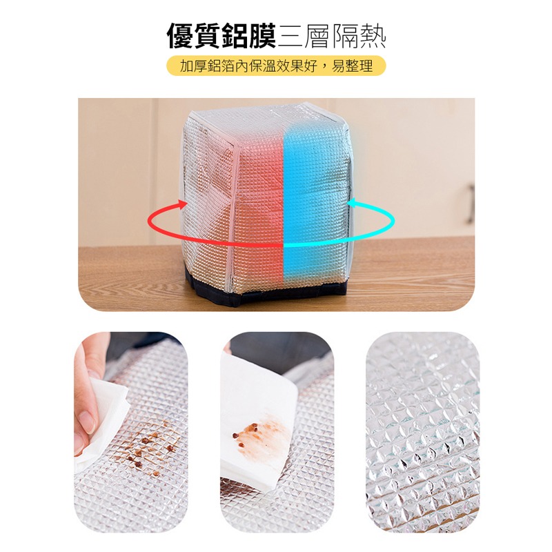 手提保溫便當袋 外出便當袋 外出袋 手提錫箔便當袋 保溫保冷 方形 保溫 保冷 野餐袋【CC0276】-細節圖4