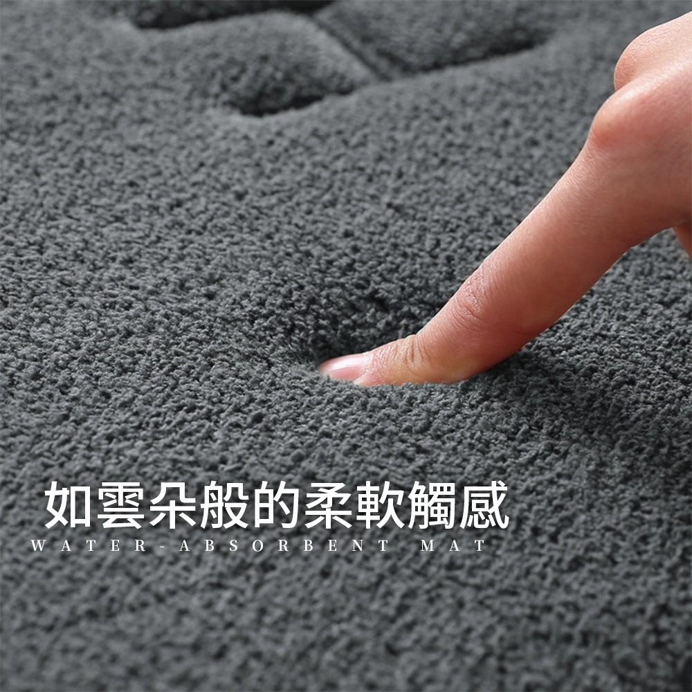 吸水地墊 浴室地墊 腳踏墊 防滑墊 居家地墊 地毯 地墊 防滑地墊 珊瑚絨地墊 記憶棉吸水地墊【JJ0906】-細節圖4