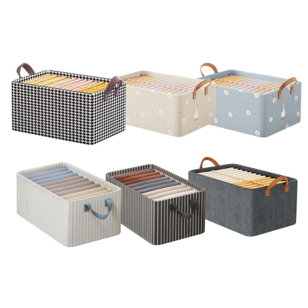 陽離子收納盒 衣物收納盒 帶鋼架 衣櫃收納 衣服收納盒 衣物收納箱 衣櫃收納 衣服收納 內衣收納【SN0797】-細節圖2