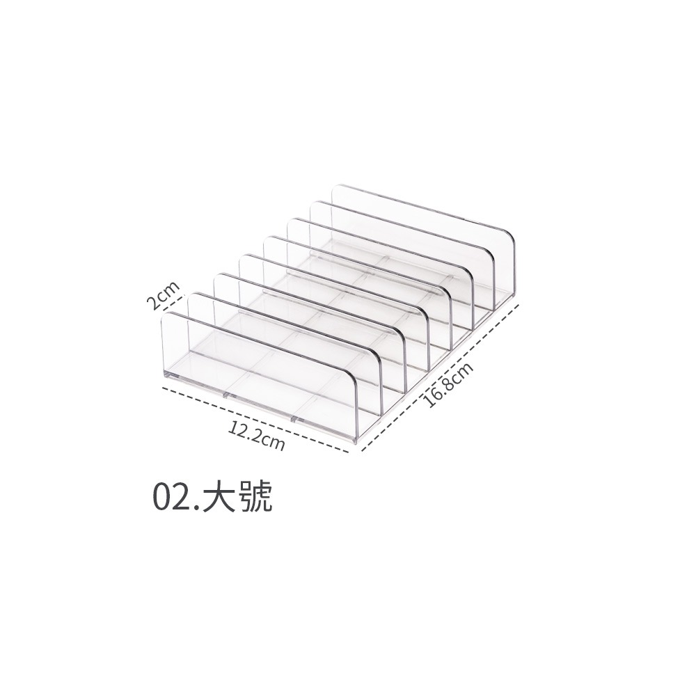 化妝品分格收納盒 眼影盤收納 化妝品收納架 彩妝收納架 透明眼影盤置物架 桌上收納 眼影盤 粉餅 腮紅【SN0861】-規格圖8