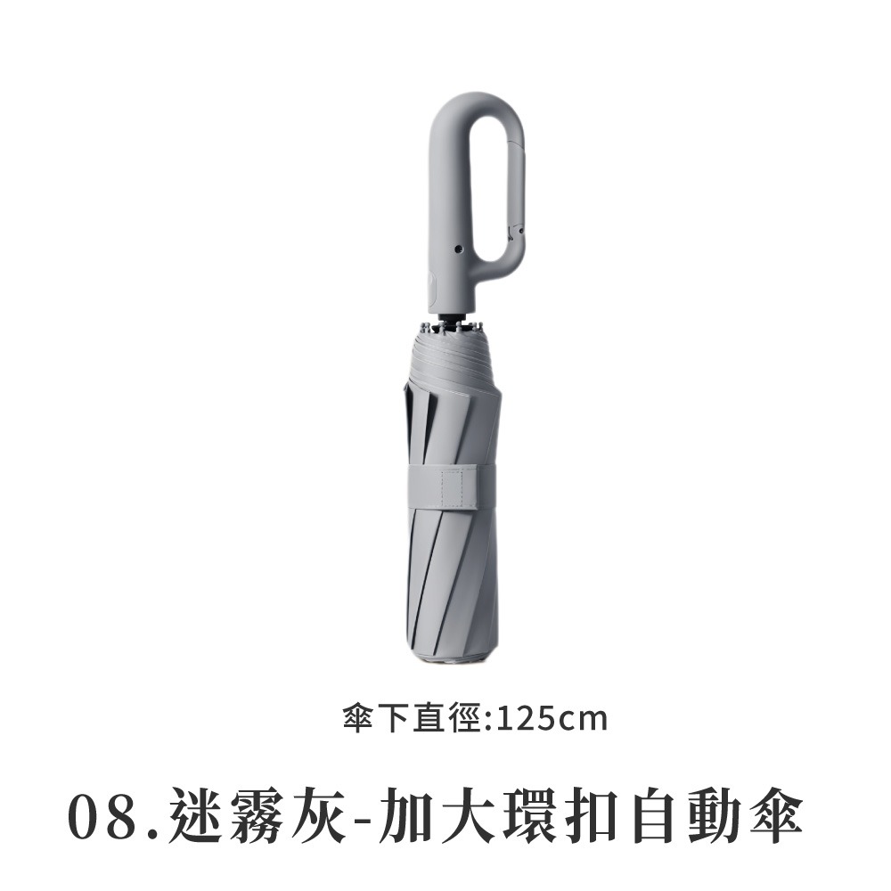 08.迷霧灰-加大環扣自動傘