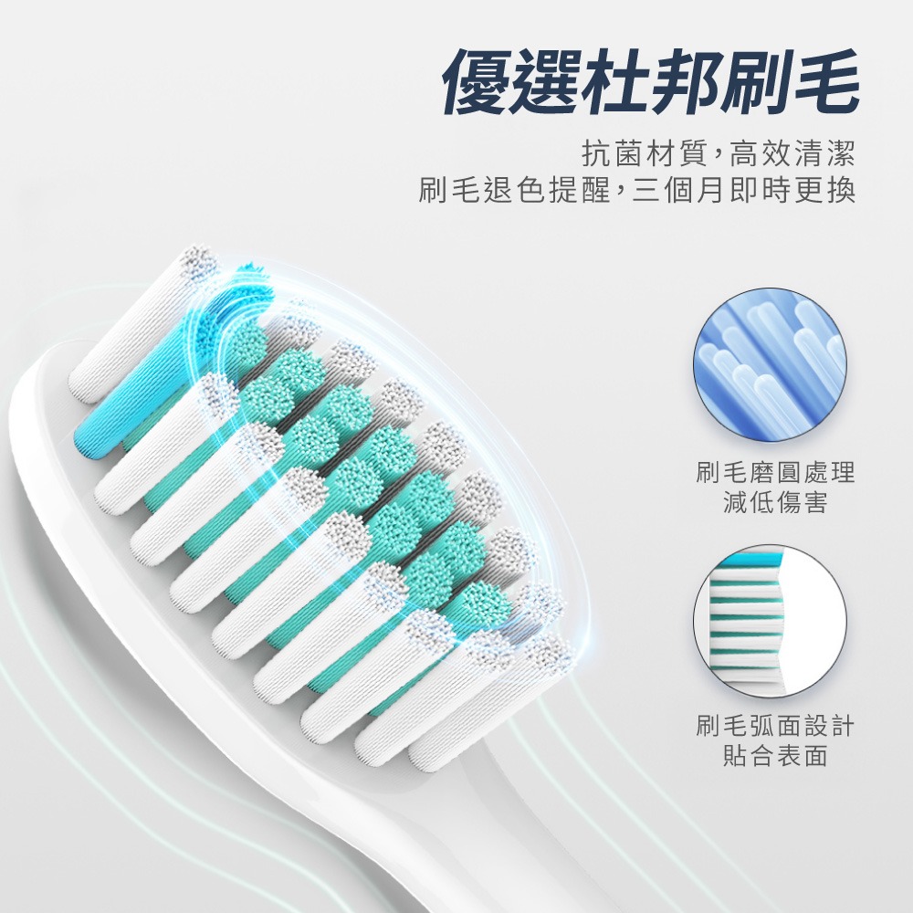 Glolux 智能電動牙刷 電動牙刷 附贈8入刷頭 牙刷 充電牙刷 超值組合 刷牙潔牙 成人牙刷 【DZ0203】-細節圖5