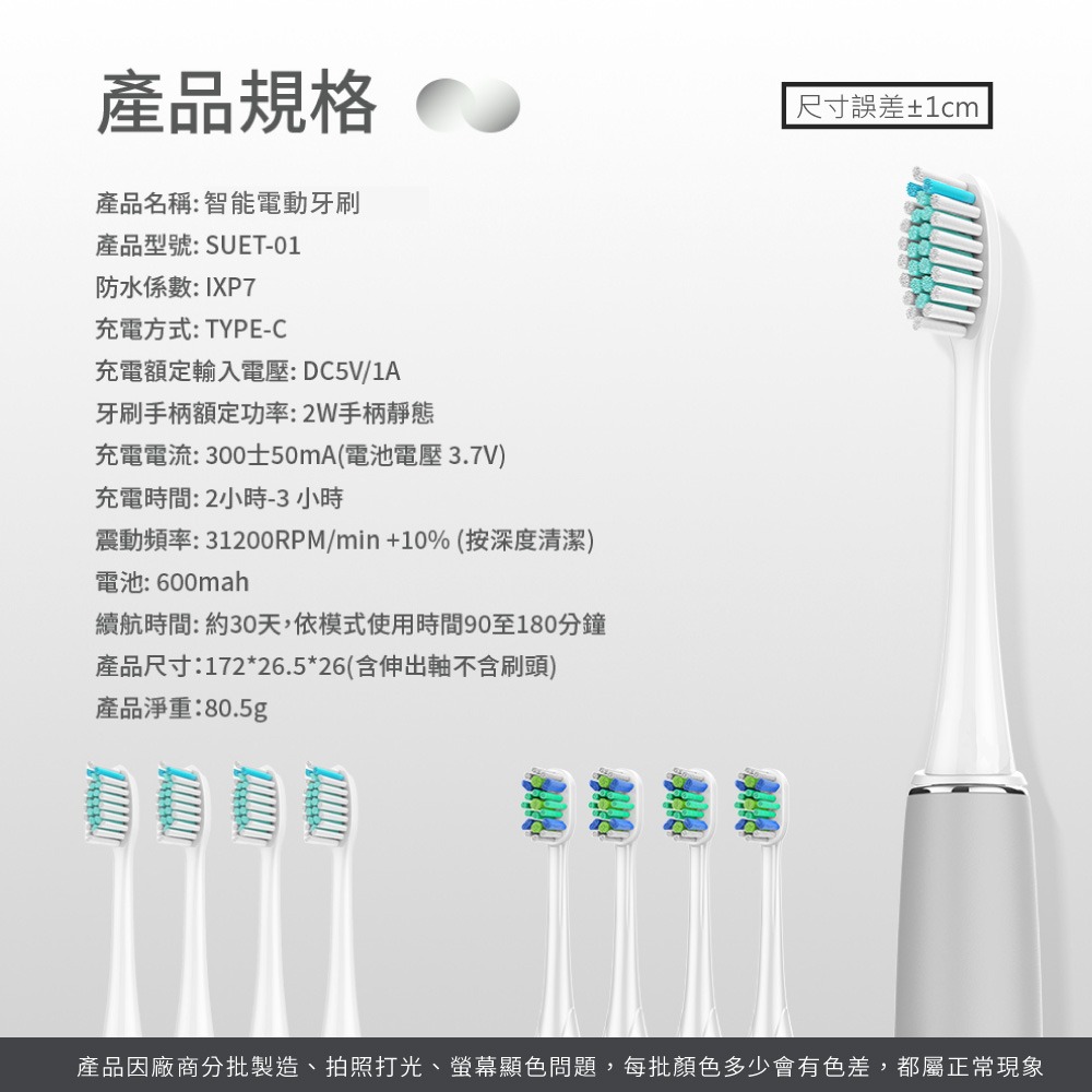 Glolux 智能電動牙刷 電動牙刷 附贈8入刷頭 牙刷 充電牙刷 超值組合 刷牙潔牙 成人牙刷 【DZ0203】-細節圖8