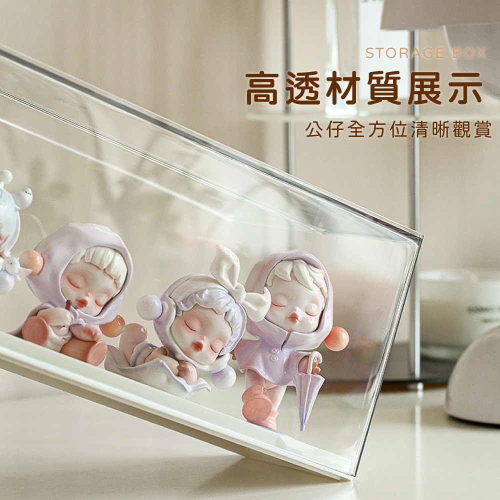 透明可疊加公仔盒 公仔展示 公仔收納 單層展示盒 公仔展示櫃 公仔櫃 模型展示盒 公仔收納盒 模型展示櫃 盲盒展示【SN-細節圖6