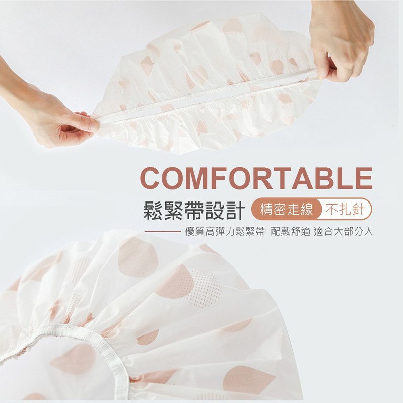 兩款EVA浴帽 浴帽 鬆緊浴帽 防潑水 沐浴帽 洗頭帽 洗澡帽 PEVA 鬆緊帶設計 洗澡 染髮 必備【WY0029】-細節圖7