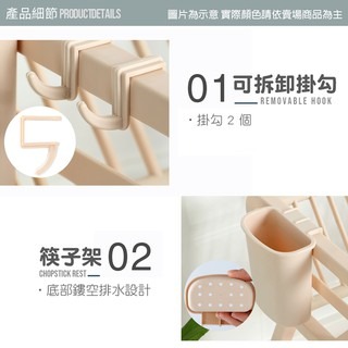 瀝水碗架 碗盤瀝水 杯盤收納 瀝水架 晾碗架 廚房收納 廚房瀝水架 碗架 瀝水籃【CC0194】-細節圖5