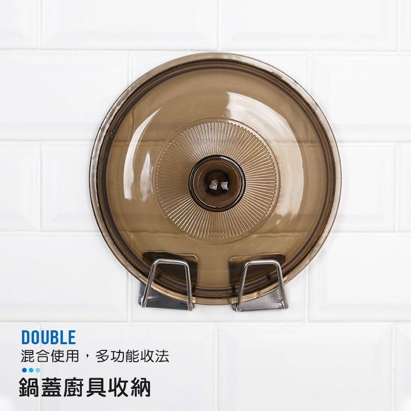 免打孔 304不鏽鋼海綿收納架 置物架 水槽架 收納架 掛勾 不鏽鋼瀝水架 廚房置物架 浴室置物架【SN0015】-細節圖3