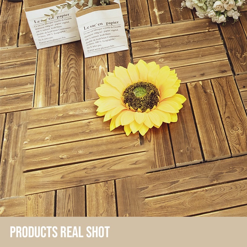 外銷日本升級版 木質地板  耐熱 實木地板 日式網紋隔水木地板 DIY拼接地板 花園地板 戶外地板【HW0060】-細節圖6