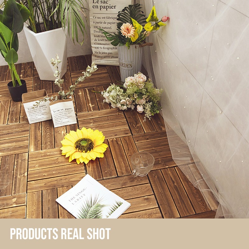 外銷日本升級版 木質地板  耐熱 實木地板 日式網紋隔水木地板 DIY拼接地板 花園地板 戶外地板【HW0060】-細節圖7