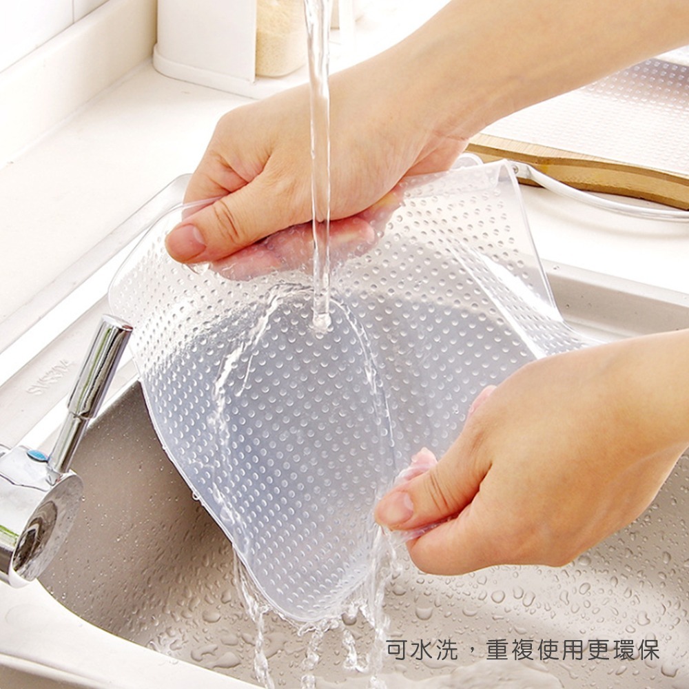 矽膠密封保鮮膜 食物保鮮膜 保鮮膜 矽膠膜 密封保鮮蓋 透明矽膠保鮮膜 保鮮蓋 密封萬能碗蓋【CC0054】-細節圖6