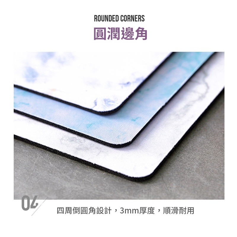 大理石紋滑鼠墊 方形滑鼠墊 迷你鼠墊 桌墊 大理石紋 方形滑鼠墊 鍵盤墊【3C0058】-細節圖5