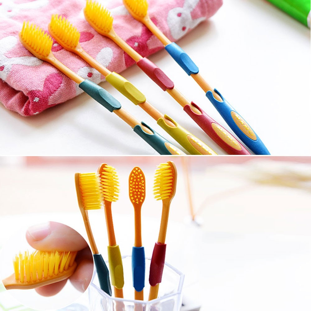 四色小麥秸桿 小牙刷 多款牙刷 牙齒清潔  牙刷 刷牙 不同顏色 【WY0007】-細節圖5