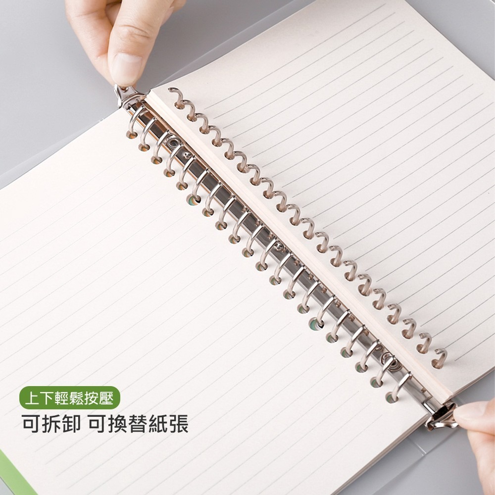 20孔 A5活頁夾 活頁紙 活頁本 活頁夾 筆記本 記事本 手帳 學生 辦公室 事務用品 文具【WJ0016】-細節圖3