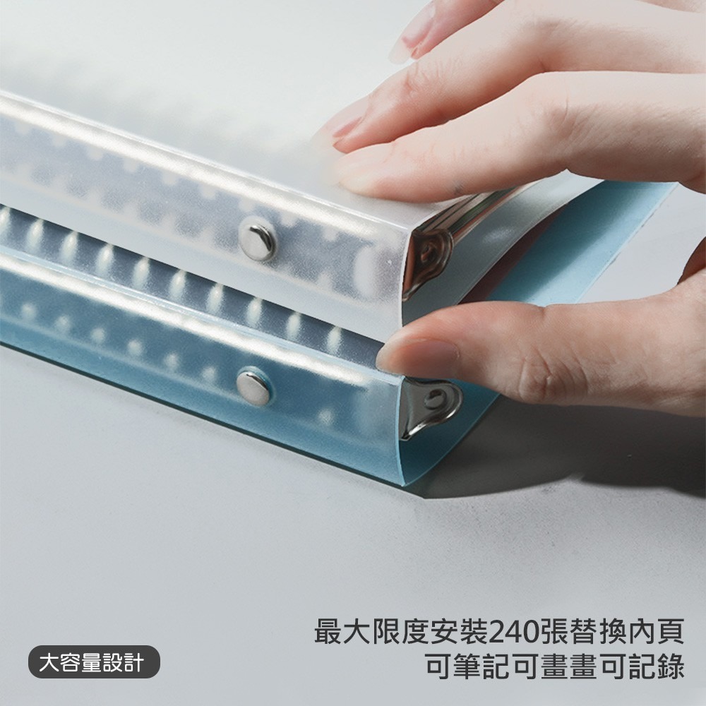20孔 A5活頁夾 活頁紙 活頁本 活頁夾 筆記本 記事本 手帳 學生 辦公室 事務用品 文具【WJ0016】-細節圖5