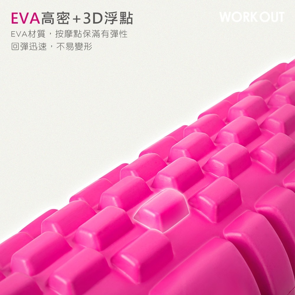 瑜珈柱 按摩滾輪 EVA 瑜珈 按摩 滾輪 肌肉放鬆 健身按摩 運動器材【YD0015】-細節圖3
