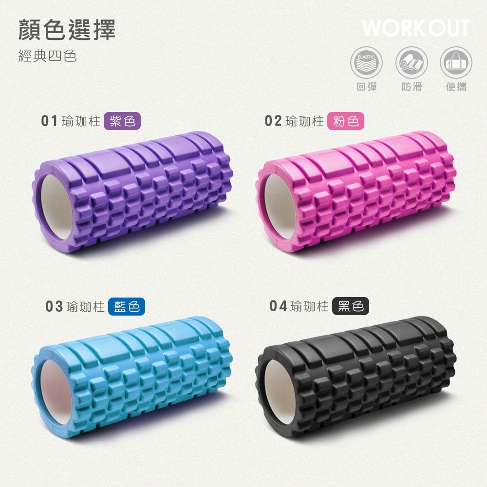 瑜珈柱 按摩滾輪 EVA 瑜珈 按摩 滾輪 肌肉放鬆 健身按摩 運動器材【YD0015】-細節圖7