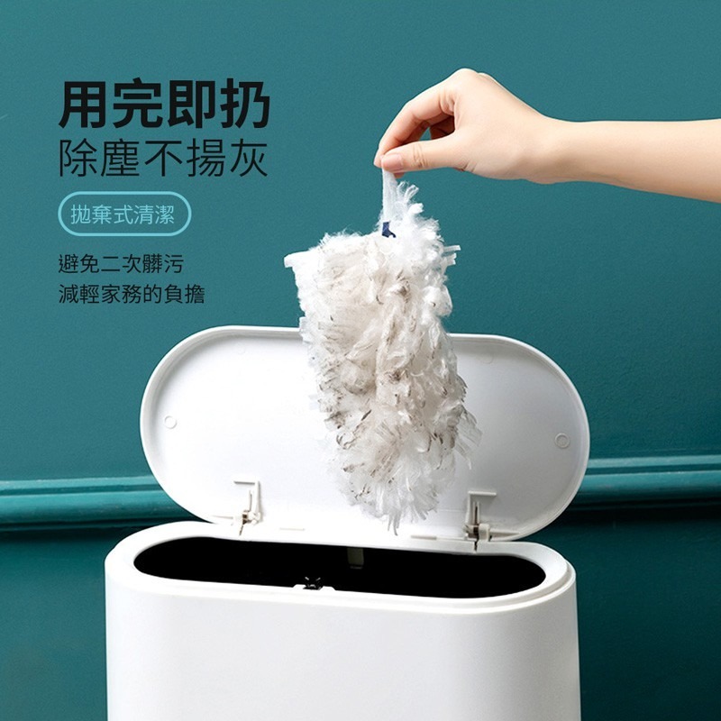 無紡布除塵撣 雞毛撢子 除塵撢子 雞毛毯 除塵 長柄撢 打掃撢 無印風 清潔用品 靜電除塵 撢子【JJ0138】-細節圖3